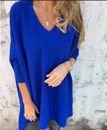 Pull-chemise femme col V