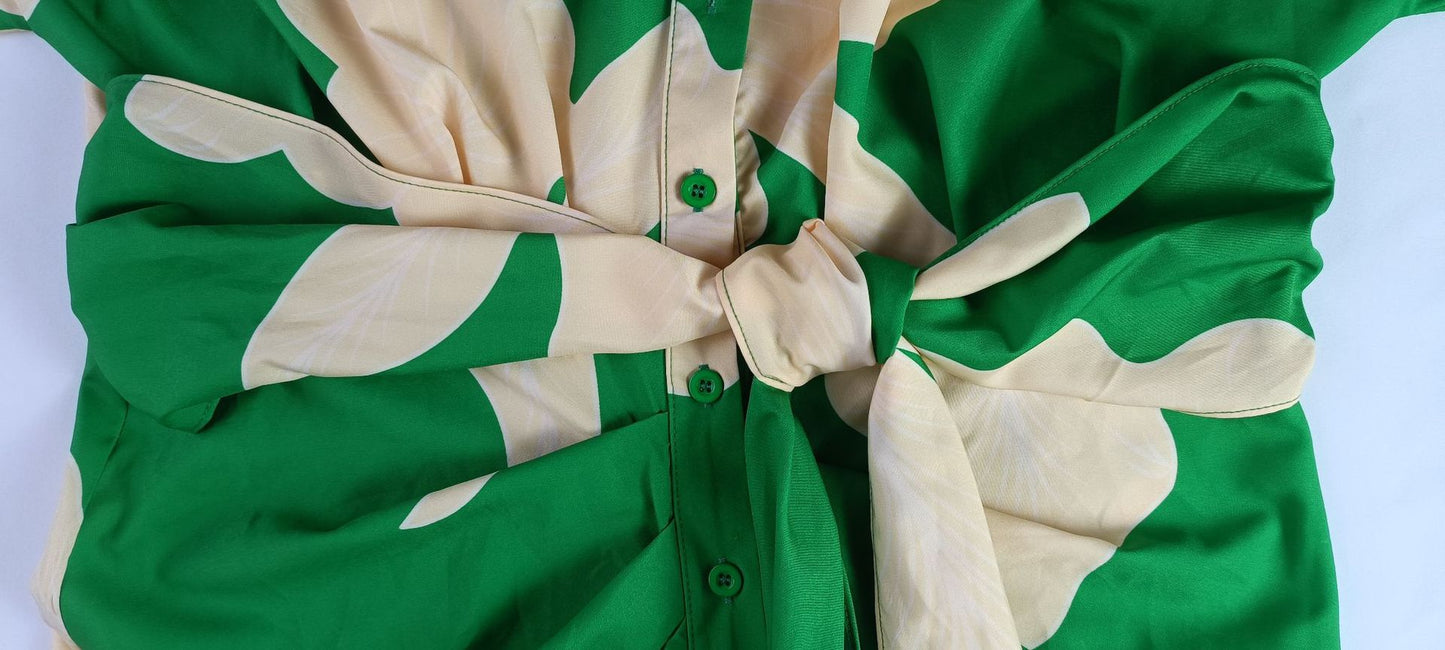 Blouse-robe chic à col à revers