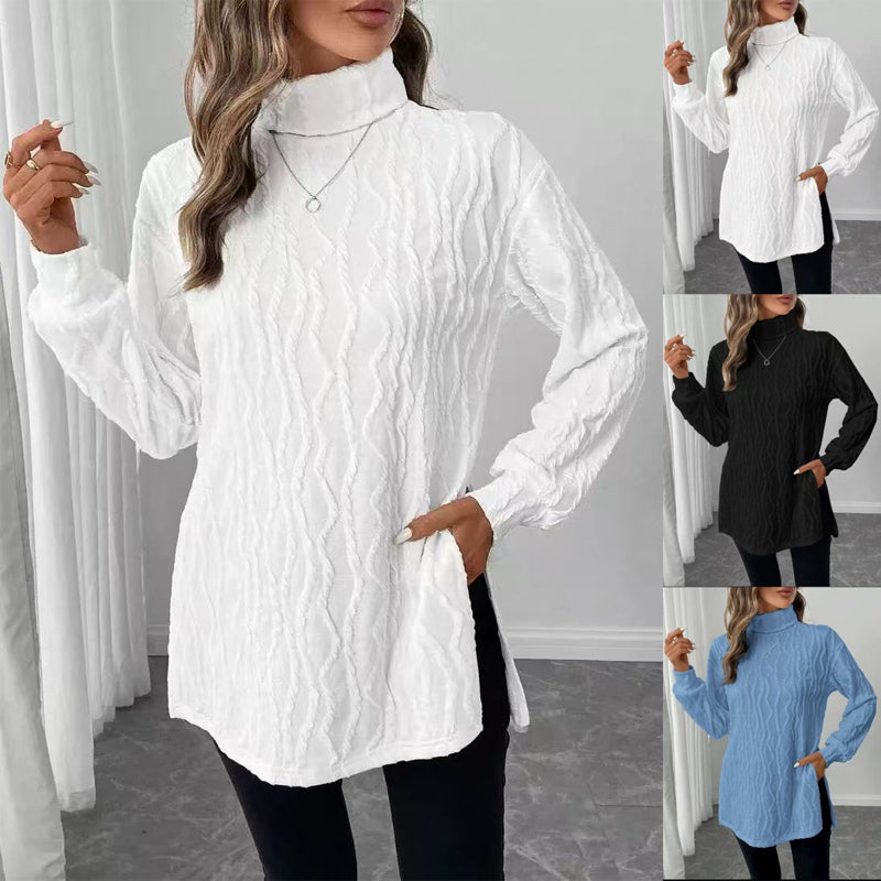 Top manches longues fendu