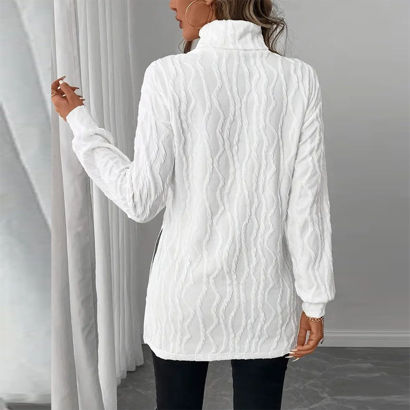 Top manches longues fendu