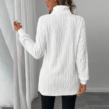 Top manches longues fendu